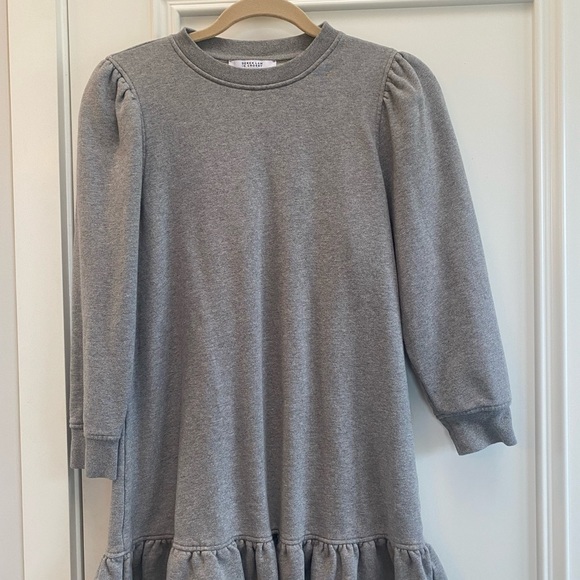 Derek Lam 10 Crosby Caden Sweatshirt Dress With Ruffle Hem - Picture 2 of 2